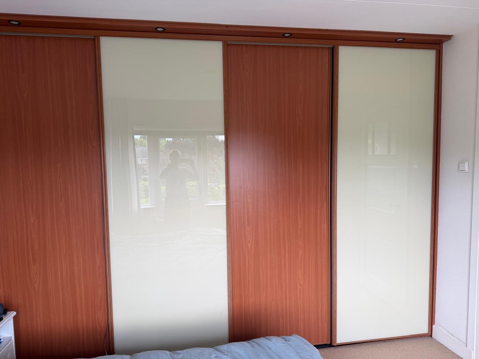 Inbouwkast met schuifdeuren - 350x247x69 cm, Ophalen, Gebruikt, 200 cm of meer, 200 cm of meer