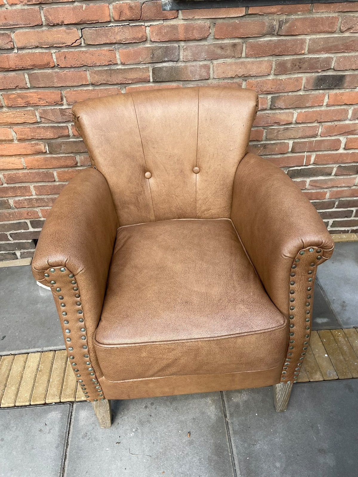 Fauteuil, Huis en Inrichting, Ophalen, Overige materialen, 75 tot 100 cm, Zo goed als nieuw