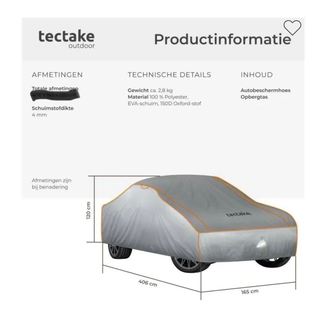 Universele autohoes model SUV voor oa HAGELSTENEN, Auto diversen, Autohoezen, Ophalen, Zo goed als nieuw