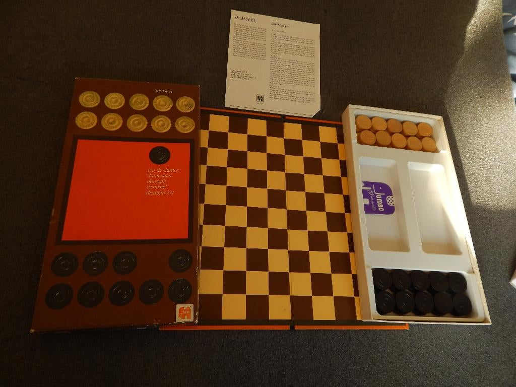 Damspel, Een of twee spelers, Ophalen of Verzenden, Gebruikt, JUMBO