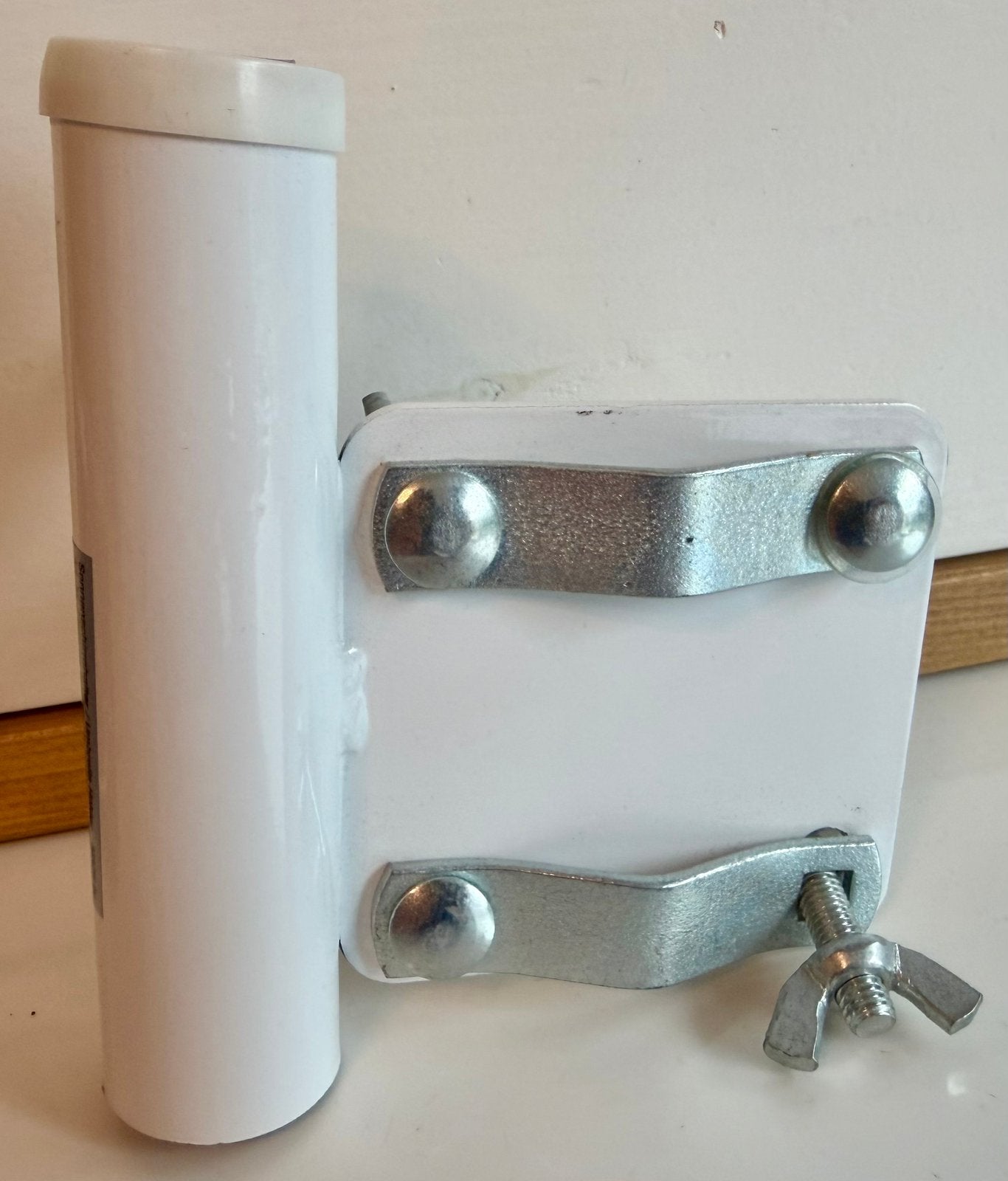 Parasolhouder voor balkon railing wit 2,5 cm diameter, Tuin en Terras, Verstelbaar, Nieuw, Ophalen of Verzenden, Parasolvoet