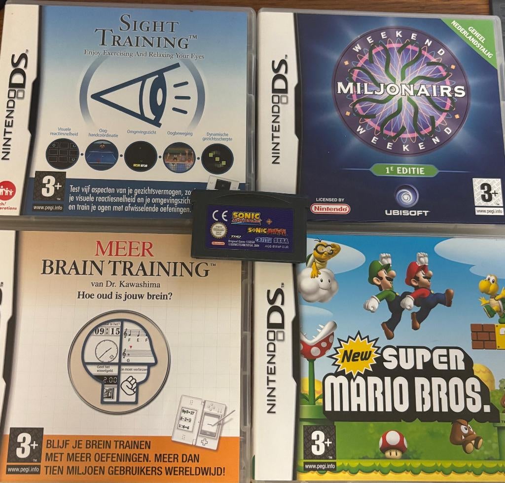 4 NDS Games (+1 GBA), Spelcomputers en Games, Games | Nintendo DS, Zo goed als nieuw, 1 speler, Vanaf 3 jaar, Ophalen of Verzenden