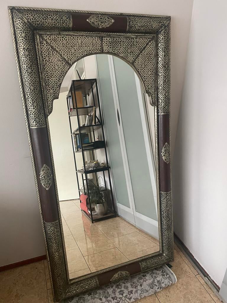 Authentieke Marokkaanse Spiegel uit Marrakech, Ophalen, Rechthoekig, 50 tot 100 cm, 100 tot 150 cm