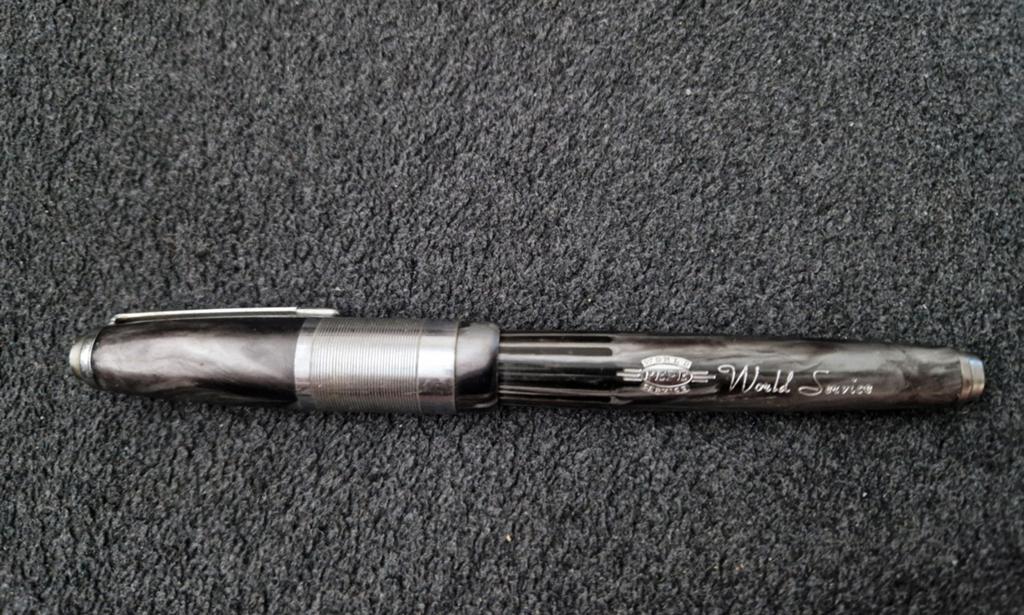 Vintage PEPE World Service vulpen. Beperkte oplage. Jaren 90, Ophalen of Verzenden, Vulpen, Overige merken, Met reclame