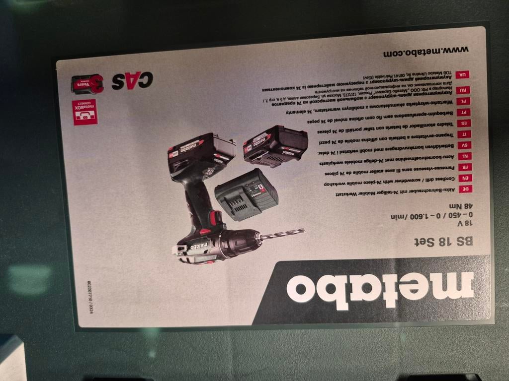 Metabo 18V Accuboormachine BS 18 Set - Nieuw in doos, Ophalen