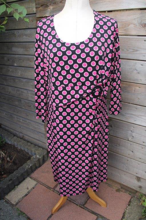 Jurk zwart/ roze Gerry Weber mt Xl Vaste prijs, Zwart, Maat 46/48 (XL) of groter, Ophalen of Verzenden, Zo goed als nieuw