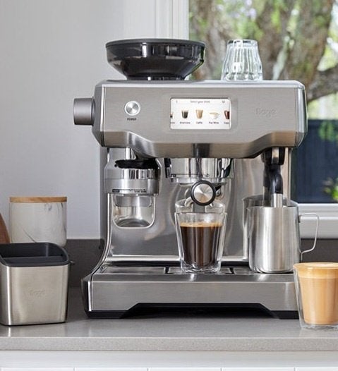 SAGE THE ORACLE TOUCH DUAL RVS ZGAN, 10 kopjes of meer, Ophalen of Verzenden, Zo goed als nieuw, Espresso apparaat