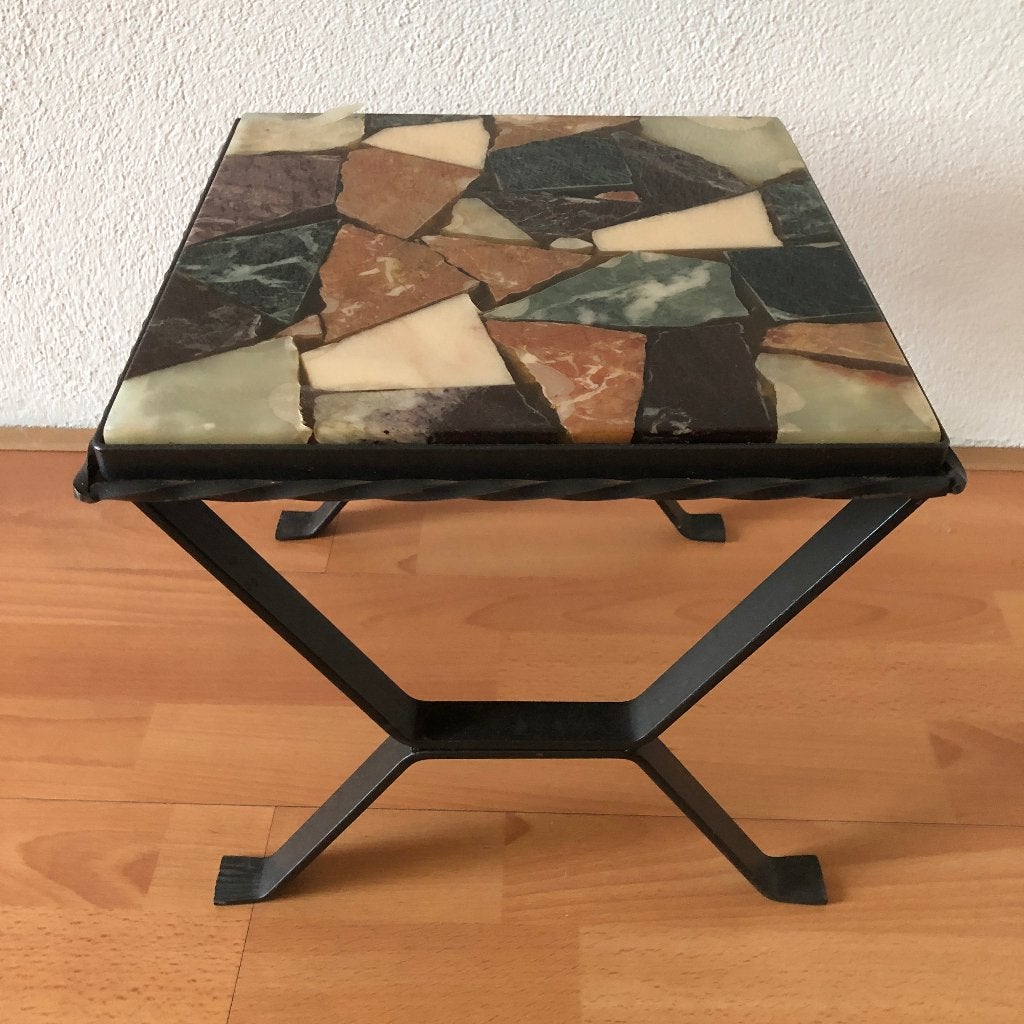 Plantentafel met marmeren blad, Ophalen, Gebruikt, Vierkant, Minder dan 50 cm