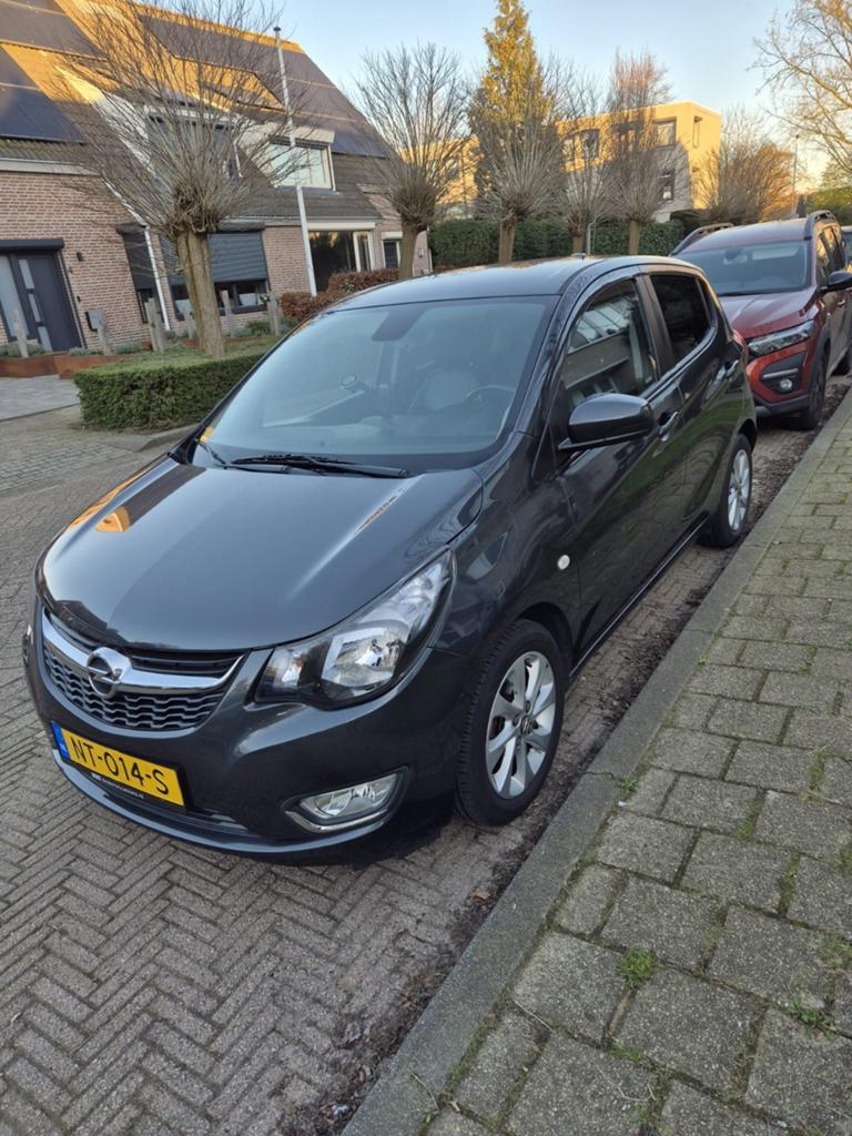 Opel Karl 1.0 Ecoflex 55KW 2017 Grijs, Auto's, Voorwielaandrijving, 839 kg, 74 pk, Zwart