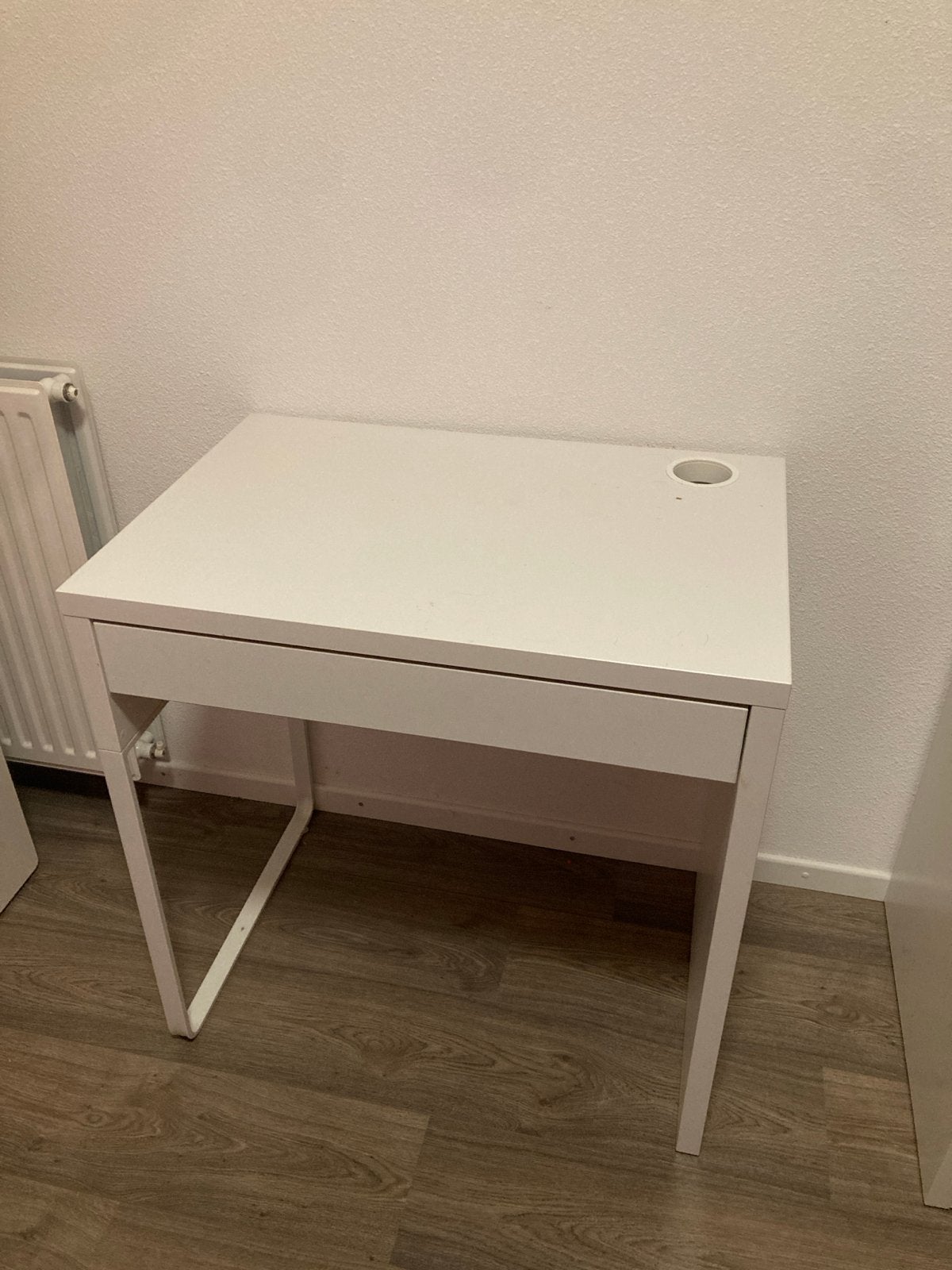 IKEA MICKE Bureau/Make-uptafel wit 73x50 cm met lade, Ophalen, Gebruikt, Met lades, Spaanplaat of MDF