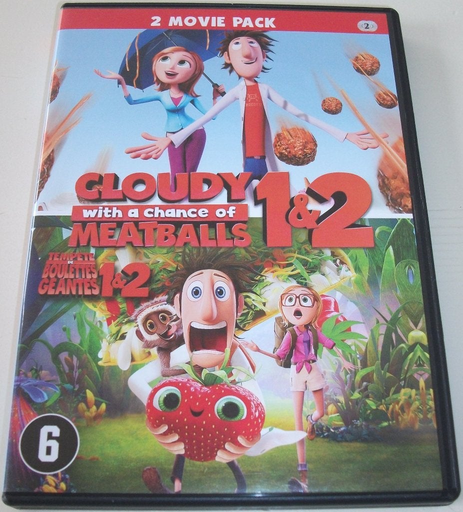 Dvd *** REGENT GEHAKTBALLEN 1 & 2 *** 2-Disc Movie Pack, Tekenfilm, Ophalen of Verzenden, Zo goed als nieuw, Alle leeftijden