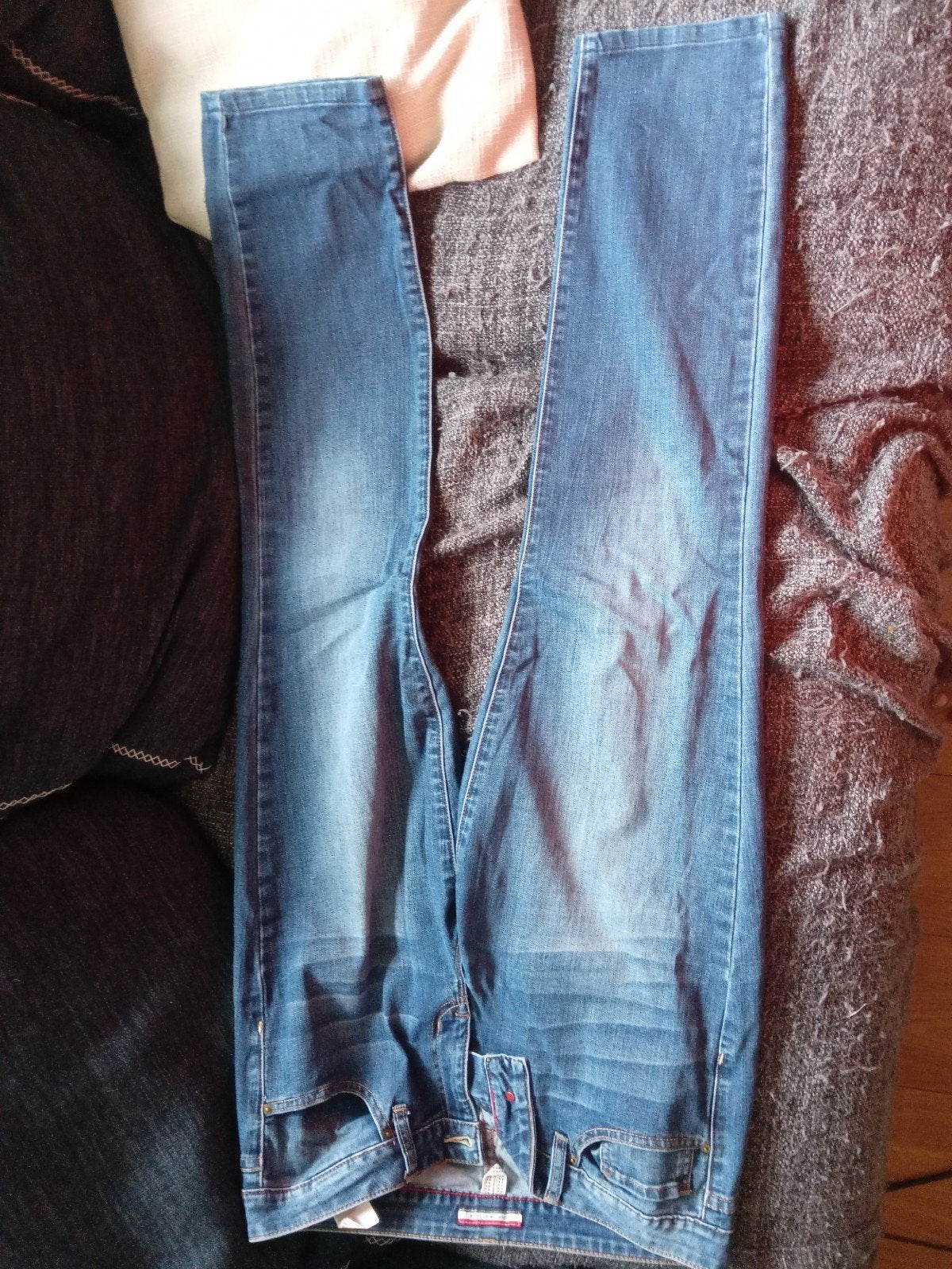 Dames spijkerbroek van tommy hilfiger zgan maat L, Tommy Hilfiger, Ophalen, Zo goed als nieuw, Blauw