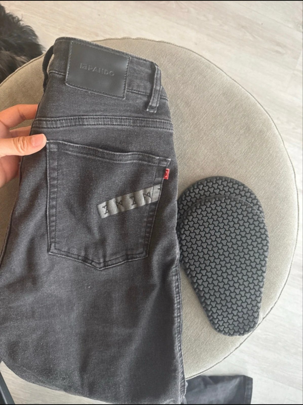 Pando Moto Zwarte Motorjeans met SAS-TEC maat 27/34, Ophalen of Verzenden, Tweedehands, Dames, Broek | textiel