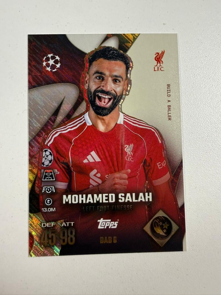 Mohamed Salah Build a baller Match Attax Extra 2026, Ophalen of Verzenden, Nieuw, Buitenlandse clubs, Poster, Plaatje of Sticker
