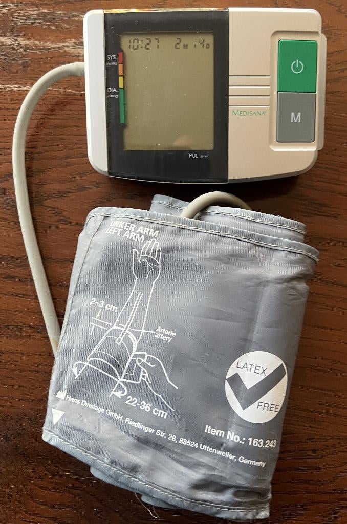 Bloeddruk meter van Medisana zeer simpel te bedienen, Diversen, Verpleegmiddelen, Ophalen of Verzenden, Zo goed als nieuw