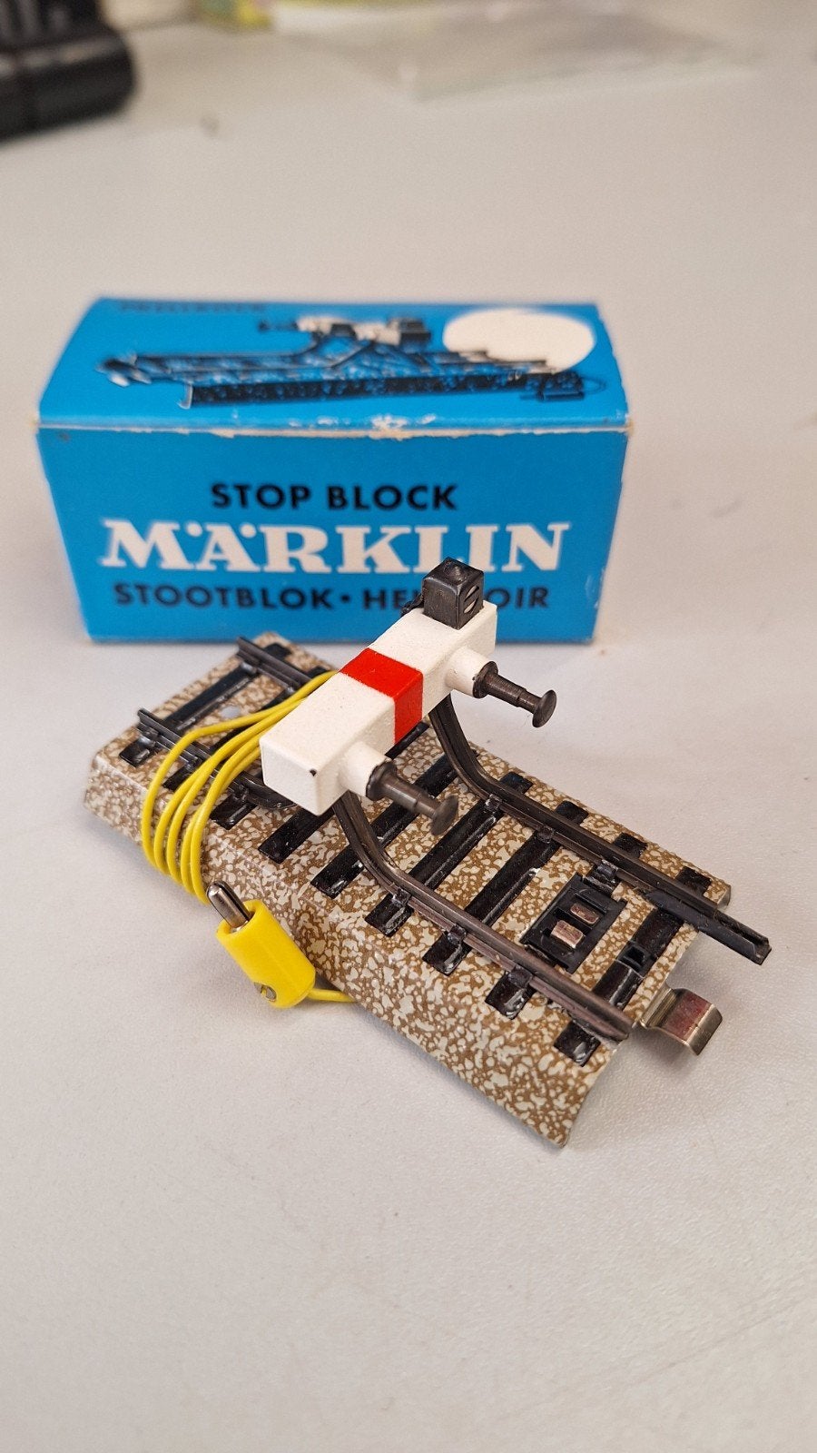 Märklin 7191 Stootblok met verlichting H0, Hobby en Vrije tijd, Wisselstroom, Gebruikt, Rails, Ophalen of Verzenden