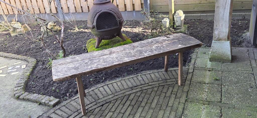 Tuinbankje landelijk oud, Ophalen, Hout