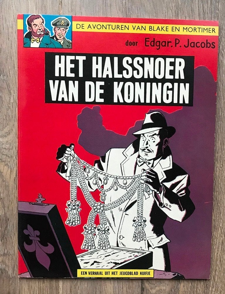 Blake & Mortimer /Het halssnoer van de Koningin 1969/1e druk, Edgar P. Jacobs, Eén stripboek, Ophalen of Verzenden, Zo goed als nieuw