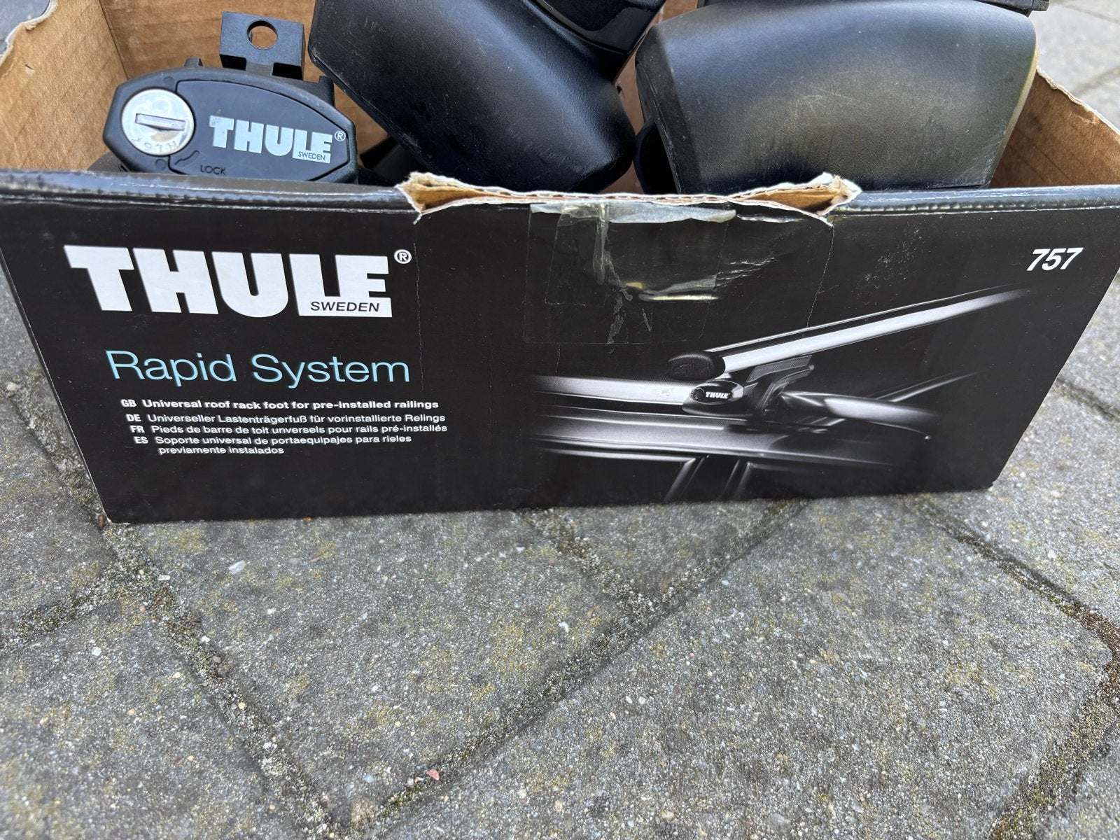 Thule Rapid System 757 dakdragers met stangen, Auto diversen, Ophalen of Verzenden, Gebruikt