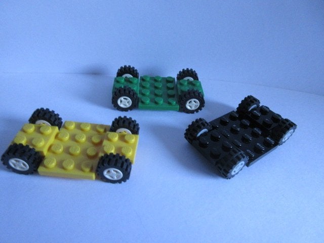 nr. 6878, 3 auto onderstellen met wieltjes., Ophalen of Verzenden, Zo goed als nieuw, Complete set, Lego