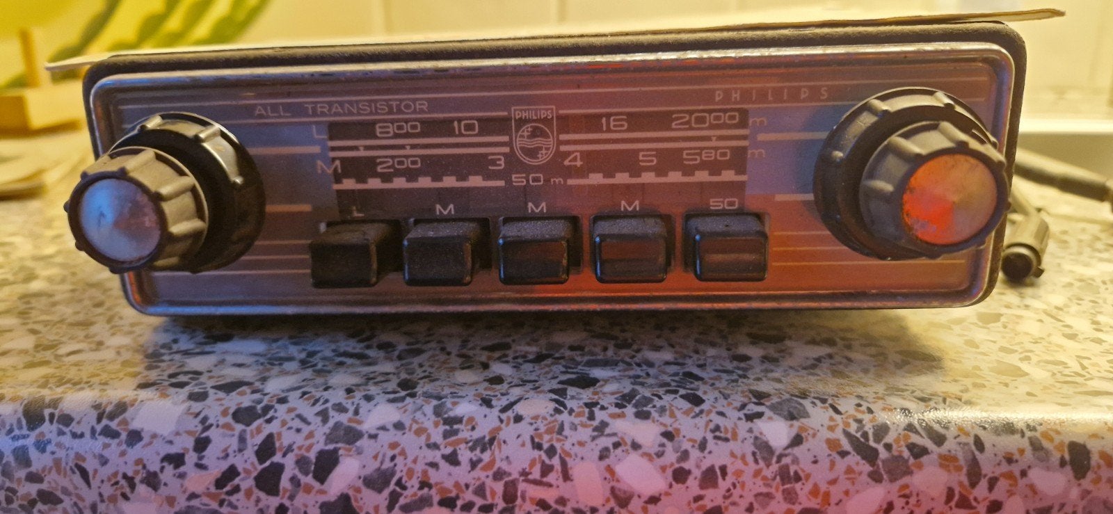 Oude Philips autoradio - Vintage All Transistor, Ophalen of Verzenden, Gebruikt