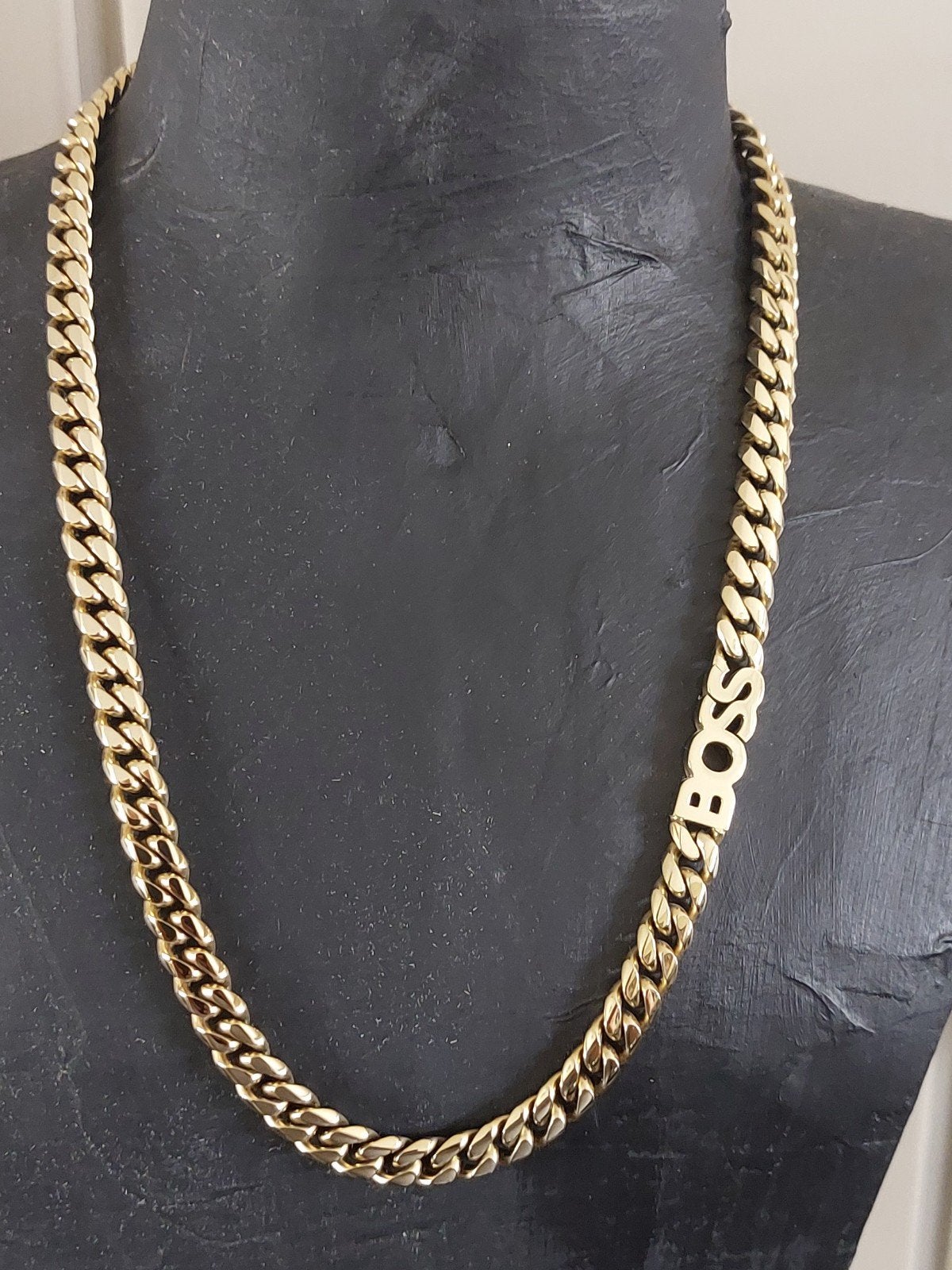 BOSS KETTING ORGINEELE MET CERTIFICAAT ZIE BESCHRIJVING, Ophalen of Verzenden, Nieuw, Goud, Overige materialen
