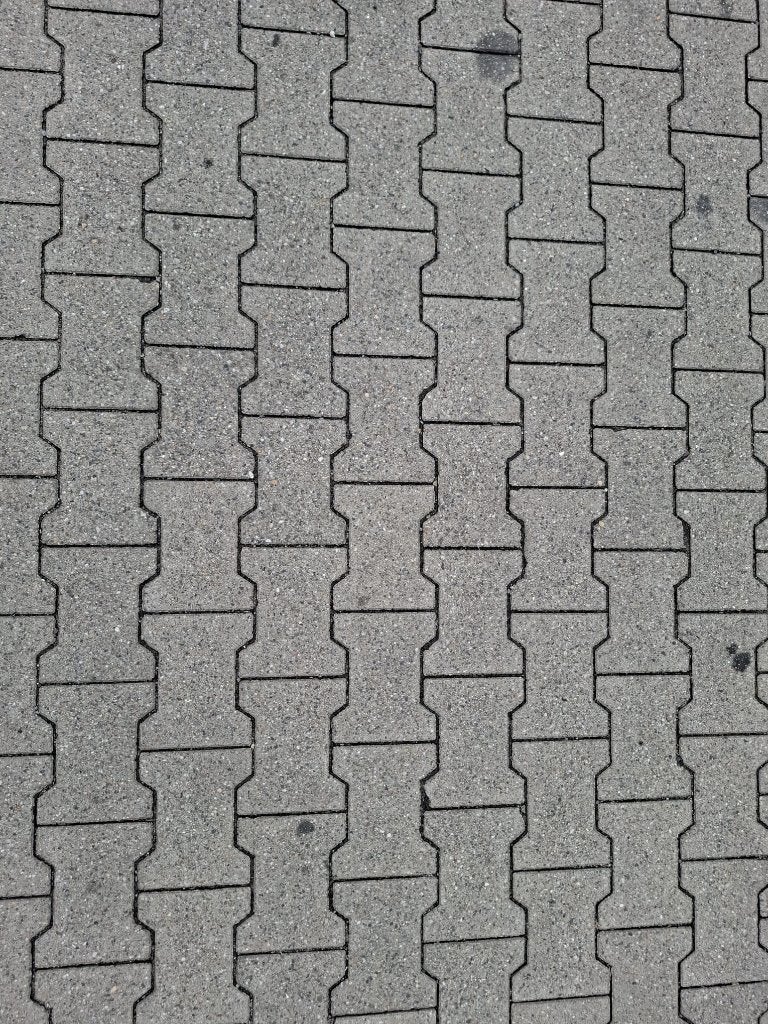 Gebruikt H profiel klinkers grijs (30 m2), Tuin en Terras, Tegels en Klinkers, Ophalen of Verzenden, Gebruikt, Beton, Klinkers