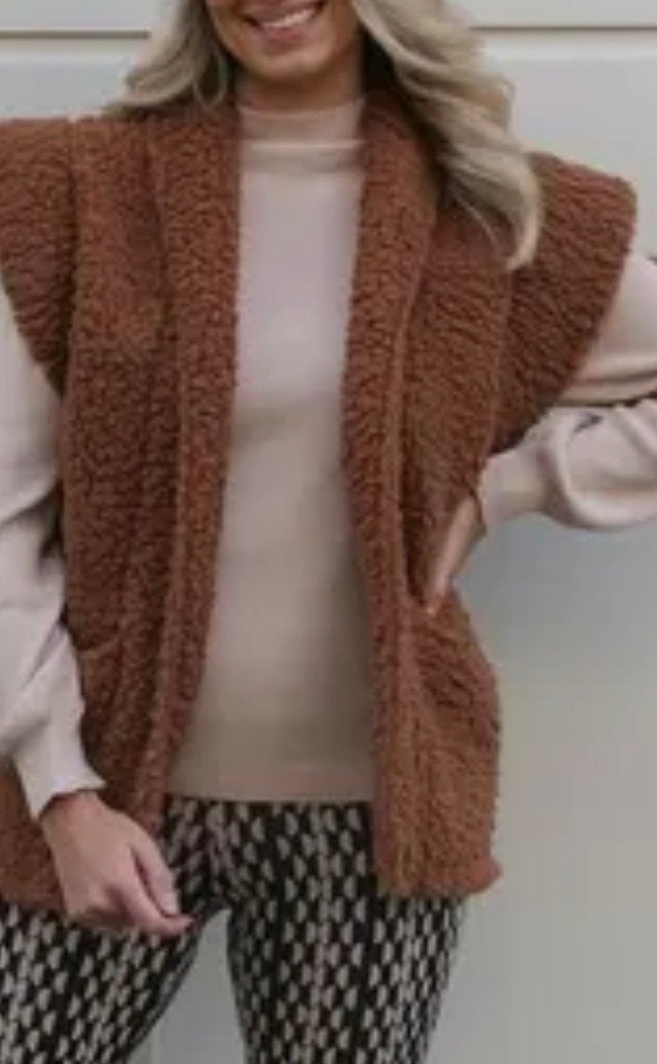 Bruin teddy gilet XL - Ibiza-boheme 25 euro inclusief verznd, Kleding | Dames, Ophalen of Verzenden, Zo goed als nieuw, Maat 46/48 (XL) of groter