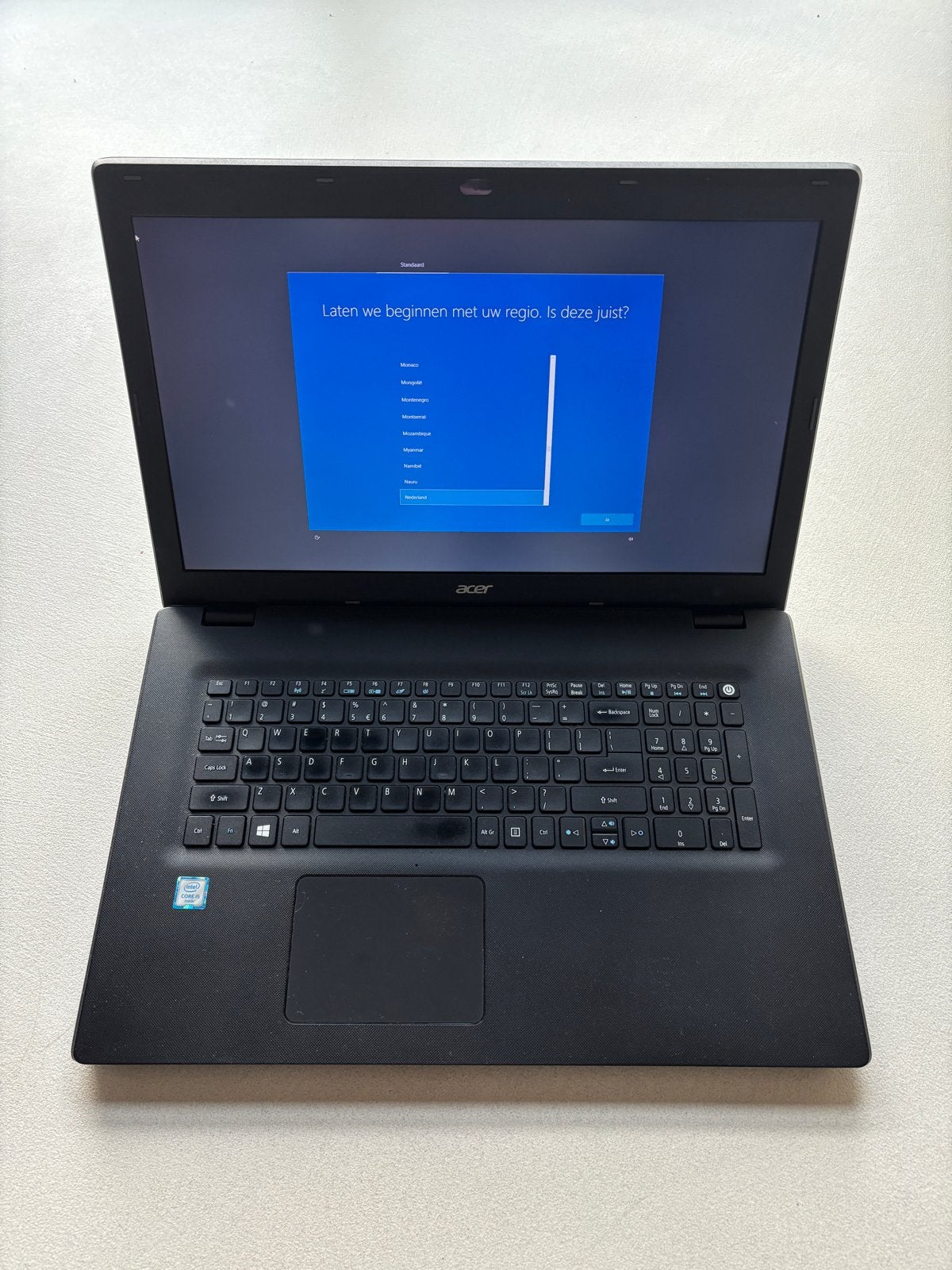 Acer Travelmate Laptop 17 Inch, Computers en Software, Windows Laptops, Gebruikt, 17 inch of meer, HDD, 2 tot 3 Ghz, 8 GB, Qwerty