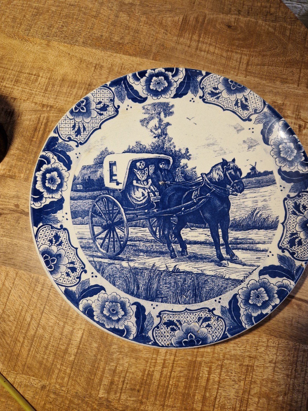 Antiek Delfts Blauw Wandbord - Hollandse Scène, Antiek en Kunst, Ophalen of Verzenden