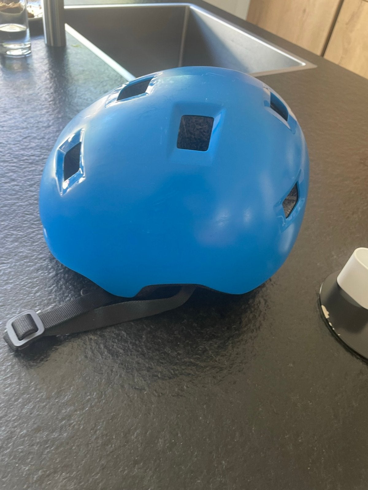 Oxelo kinderhelm blauw xs, Ophalen of Verzenden, Zo goed als nieuw, XS