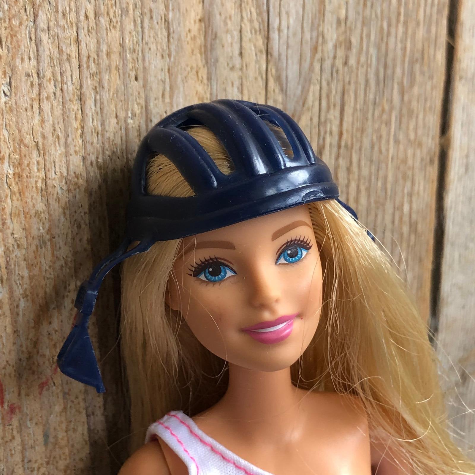 Donkerblauw fietshelm voor Barbie, Ophalen of Verzenden, Zo goed als nieuw, Barbie