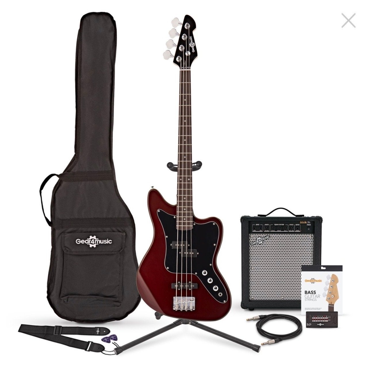 Gear4music 35W Basgitaar Startpakket - Zo Goed als Nieuw, Ophalen, Zo goed als nieuw, Elektrisch