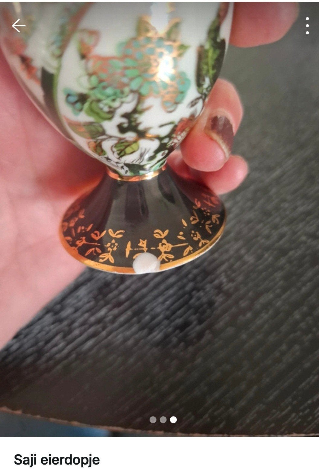 Antiek Saji Japan Fine China Eierdopje - Kleine Beschadiging, Ophalen