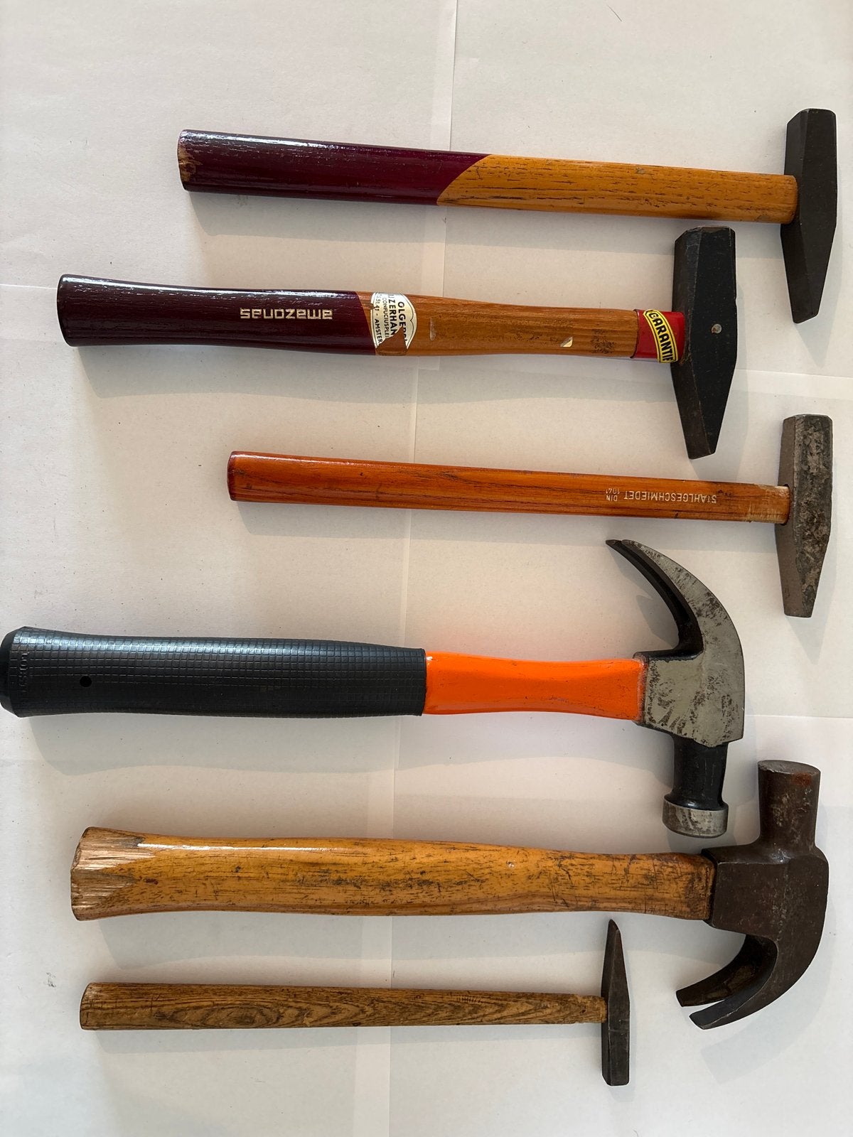 Diverse hamers - set van 6 stuks, Doe-het-zelf en Verbouw, Ophalen of Verzenden, Gebruikt, Hamer