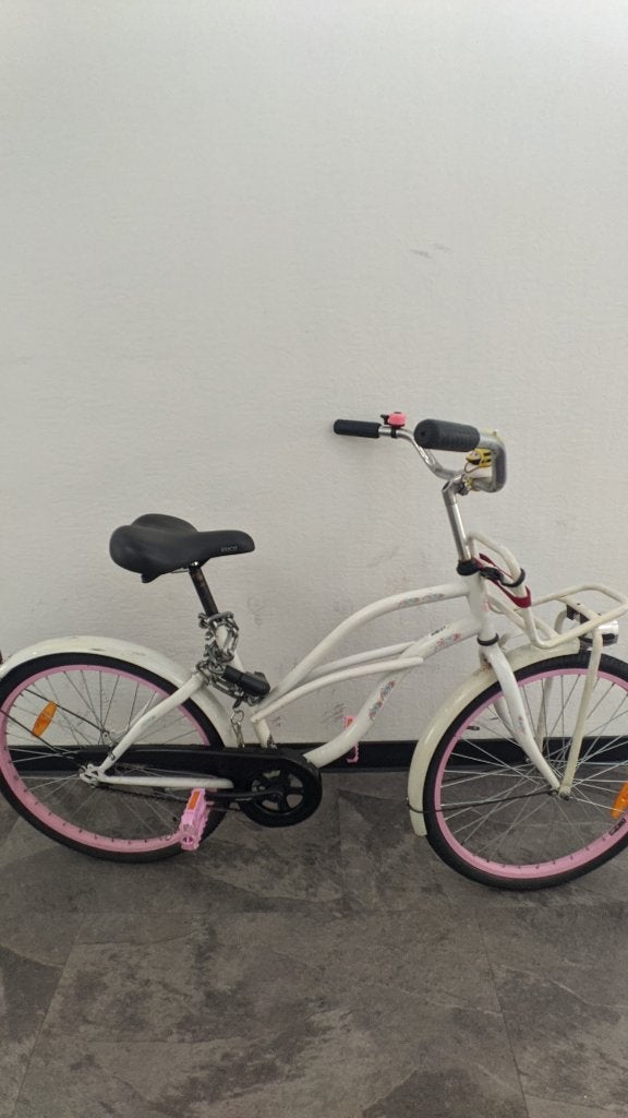 Leuke Stadsfiets / Meisjesfiets met Voordrager -Kinder Fiets, Fietsen en Brommers, Ophalen, Gebruikt, Terugtraprem, 20 inch of meer