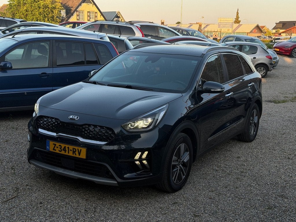 Kia NIRO 1.6 GDi PHEV DynamicPlusLine Leer Memory ACC Lane A, Auto's, Kia, 8 kWh, Gebruikt, Blauw, Bedrijf