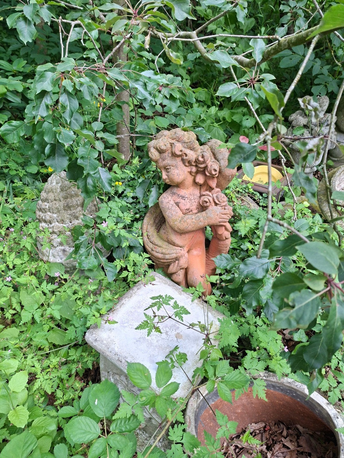 Diverse stenen tuinbeelden en ornamenten, Ophalen, Gebruikt, Steen, Tuinkabouter