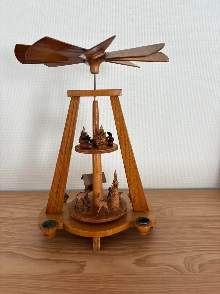 Houten Erzgebirge kaarsen piramide (vintage), Huis en Inrichting, Ophalen of Verzenden, Gebruikt, Hout, Minder dan 25 cm