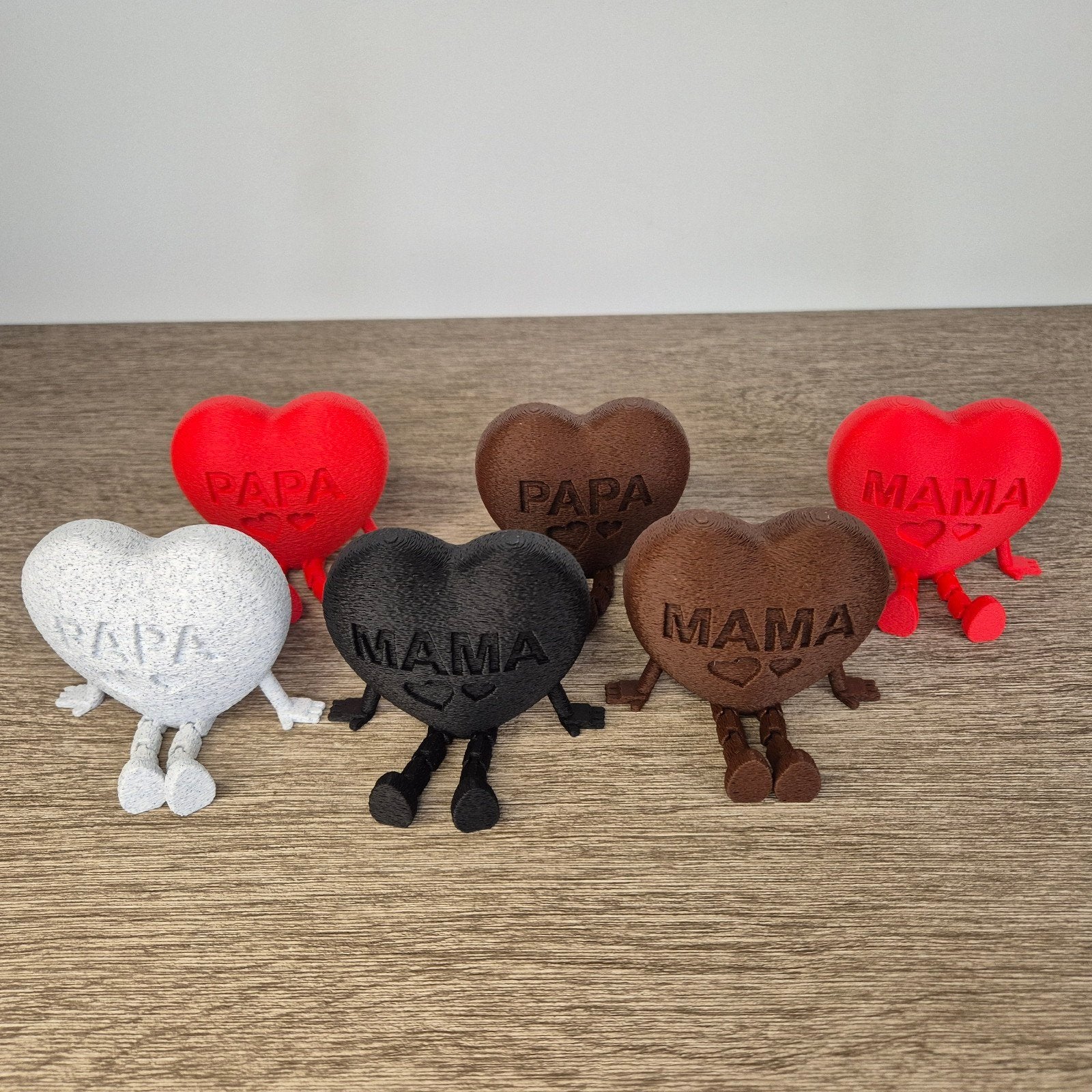 Papa en/of Mama Hartje - Uniek Cadeau, Meerkleurig, Nieuw, Kunststof, Ophalen of Verzenden