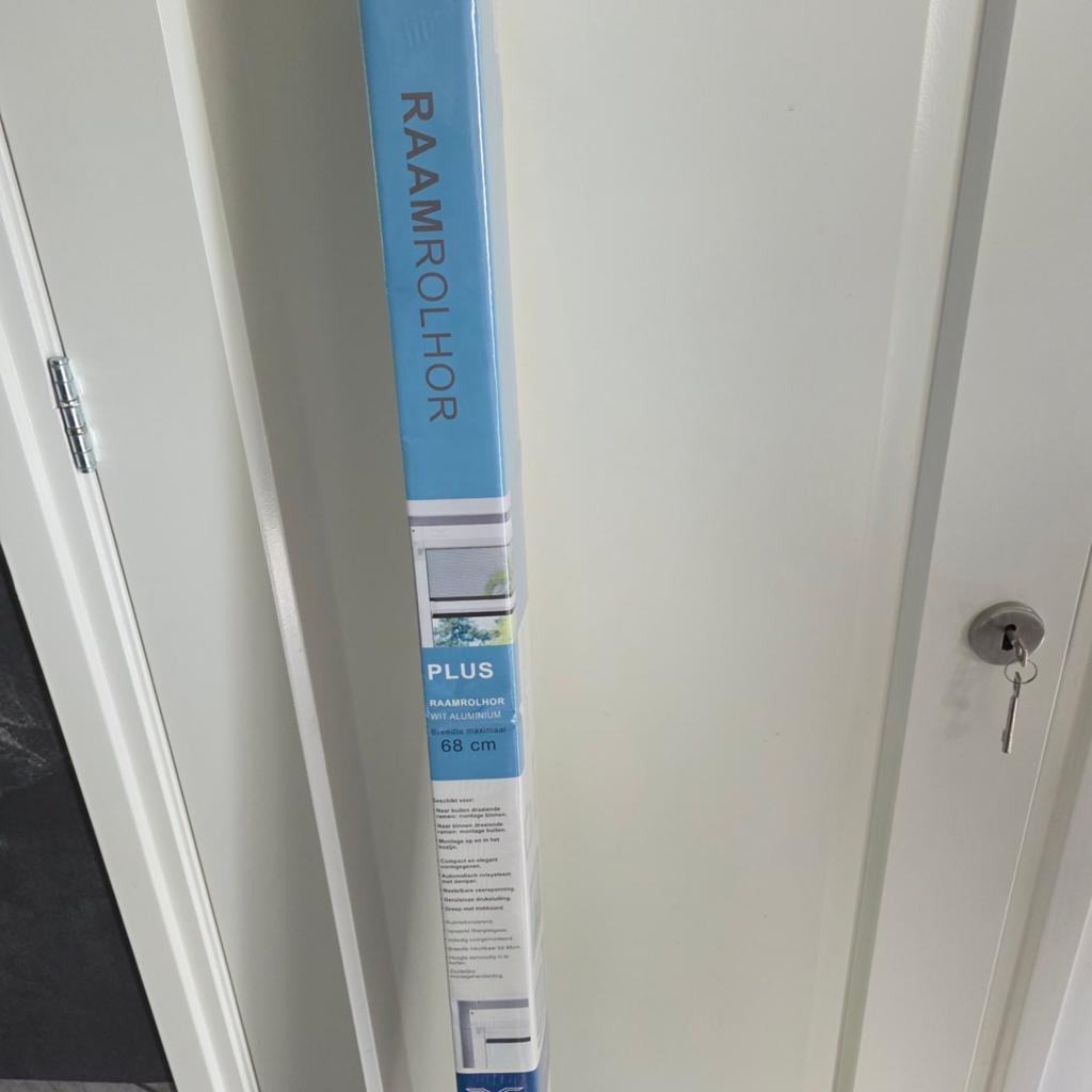Bruynzeel Raamrolhor Plus Wit Aluminium 68 cm NIEUW!, Doe-het-zelf en Verbouw, Minder dan 80 cm, Hordeur, Nieuw, Ophalen of Verzenden