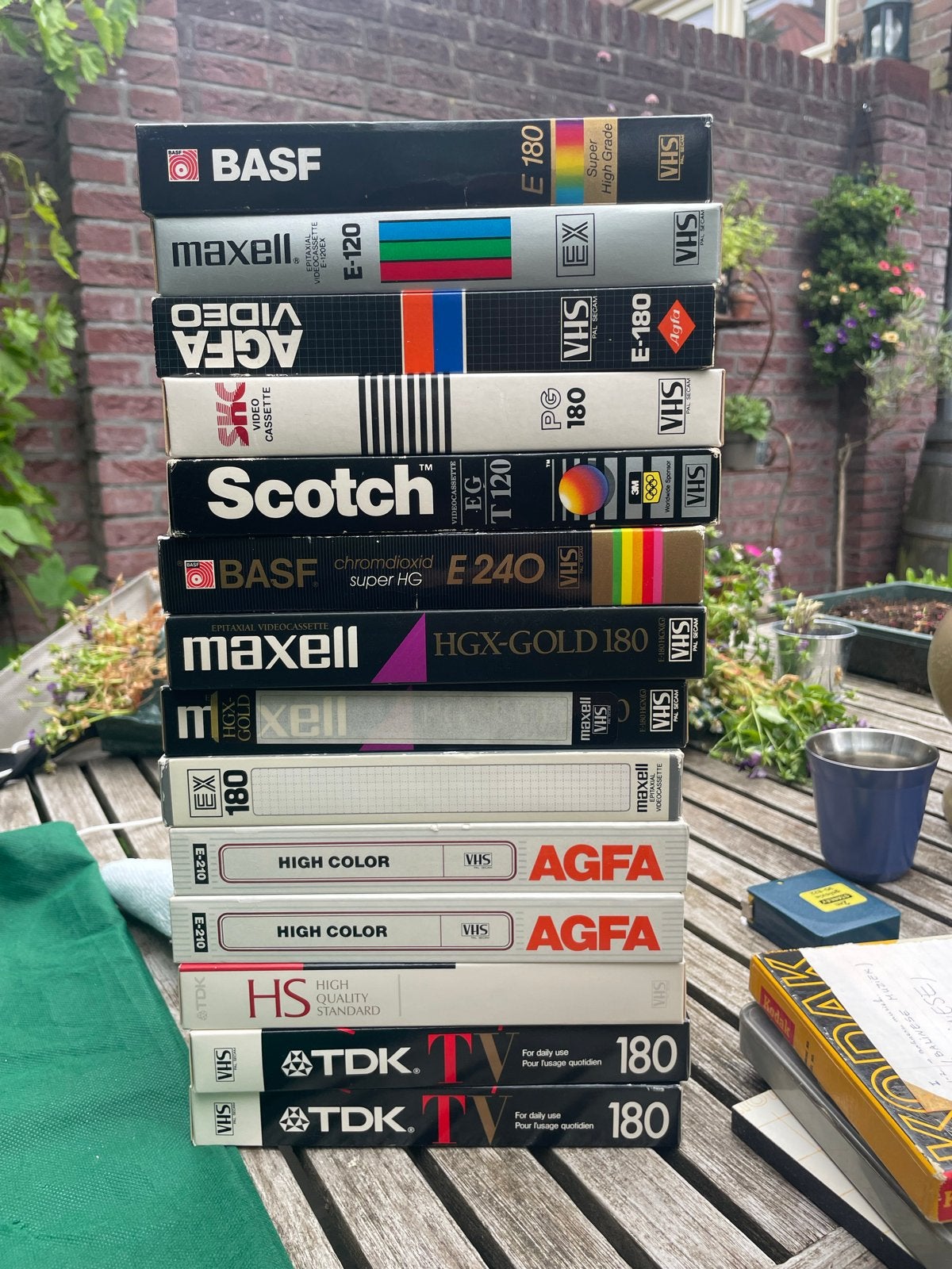 14 VHS-videobanden: BASF, Maxell, Agfa, Scotch, TDK, Alle leeftijden, Ophalen of Verzenden, Gebruikt, Overige genres