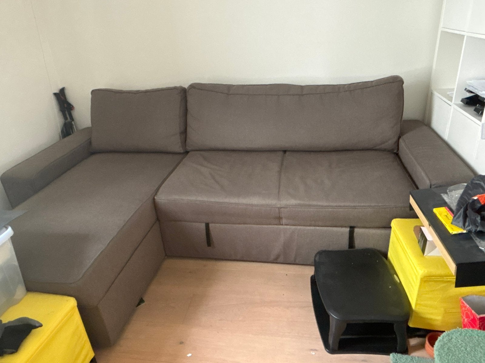 IKEA Vilasund 3-zits slaapbank met opbergruimte, Huis en Inrichting, Banken | Complete zithoeken, Gebruikt, Ophalen