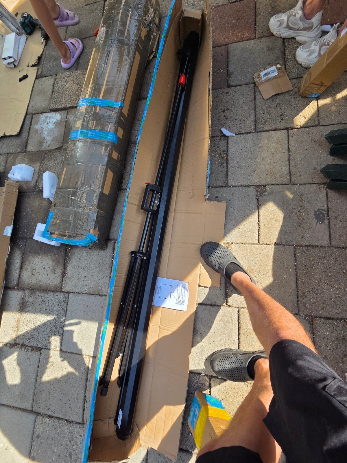 Beamer scherm 2x2 meter met statief, Ophalen of Verzenden