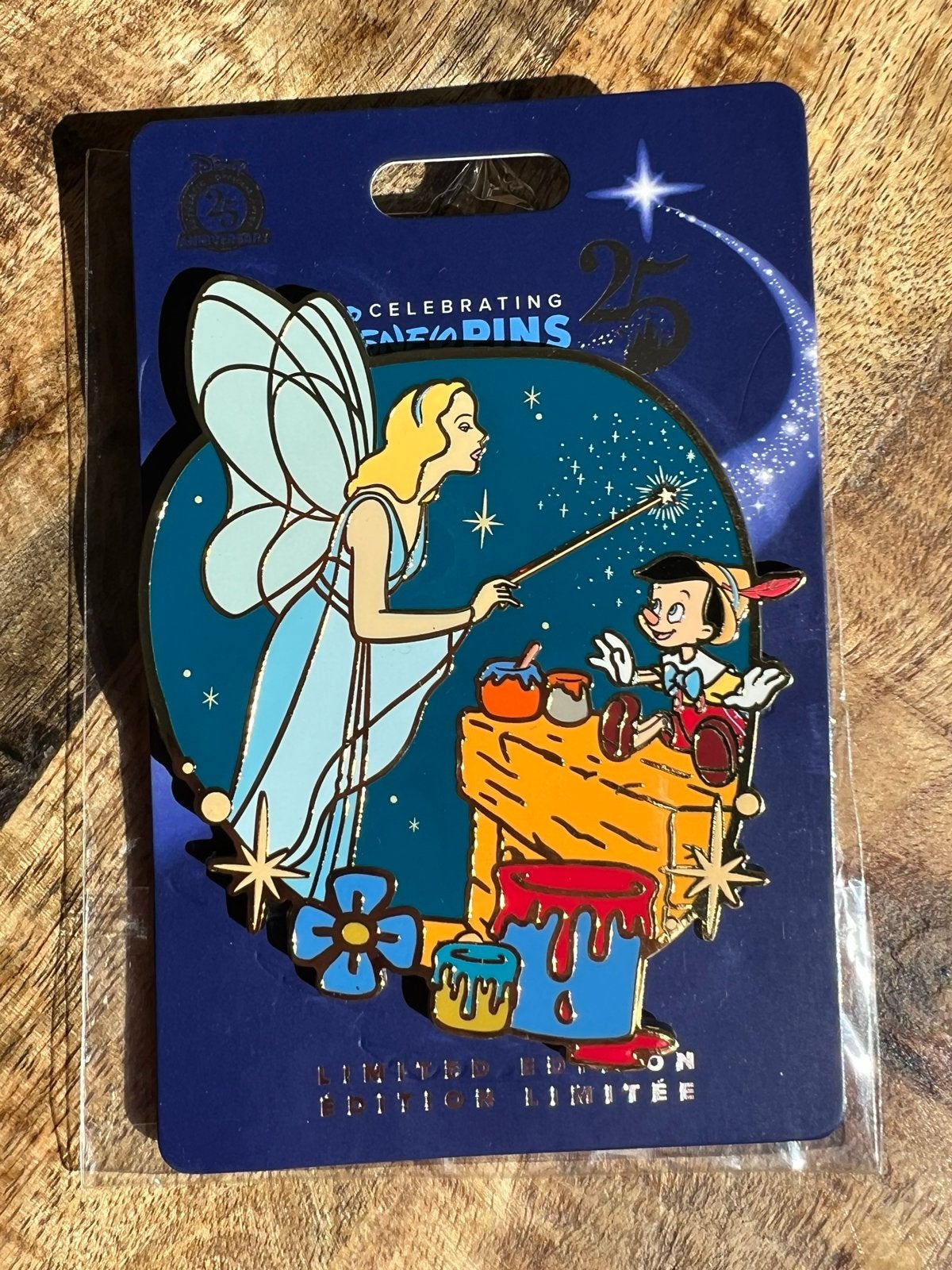 Disney Pinocchio & Blue Fairy LE600 Pin, Ophalen of Verzenden, Peter Pan of Pinokkio, Gebruikt, Overige typen