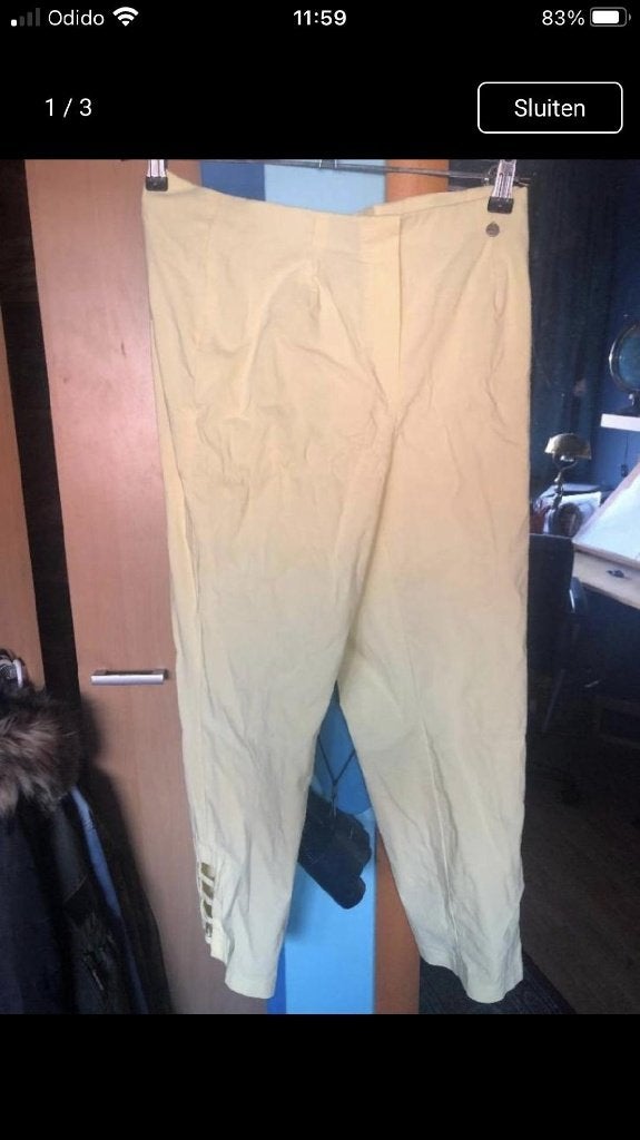 mooie gele zomerbroek Robell 42 valt als 38/40 als nieuw, Kleding | Dames, Broeken en Pantalons, Maat 38/40 (M), Verzenden, Geel