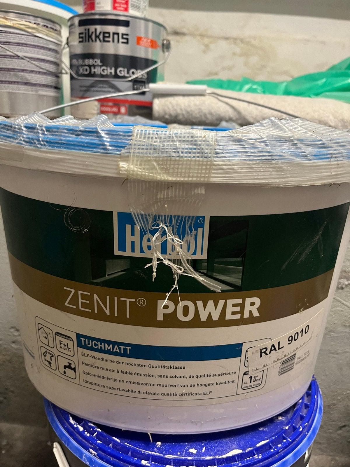 Herbol Zenit Power Muurverf RAL 9010 - 12.5 Liter, Ophalen, Wit, Nieuw, Verf