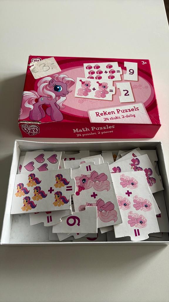 My Little Pony Reken Puzzels - Educatief Spel, Ophalen of Verzenden, Meer dan 50 stukjes, Gebruikt, 2 tot 4 jaar