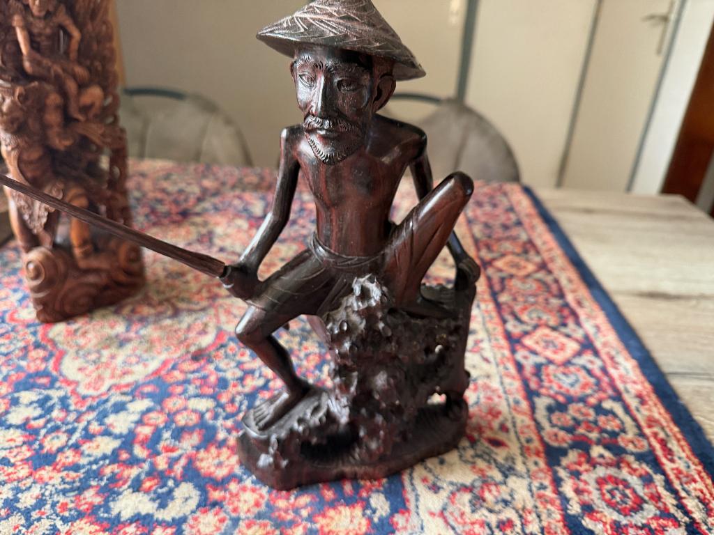 Beeld van een Visser., Ophalen of Verzenden, Handgemaakt, 20 - 50 cm, Beeld