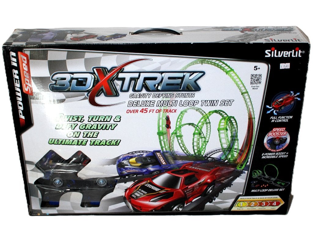 Silverlit 3D X-Trek Deluxe Multi Loop Twin Set ( compleet ), Met looping, Elektrisch, Ophalen, Overige merken